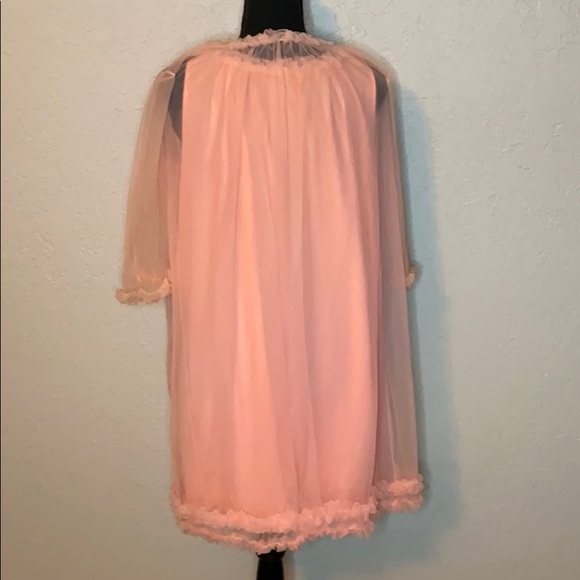 Vintage 1950s pink nightgown robe set retro - Picture 5 of 13